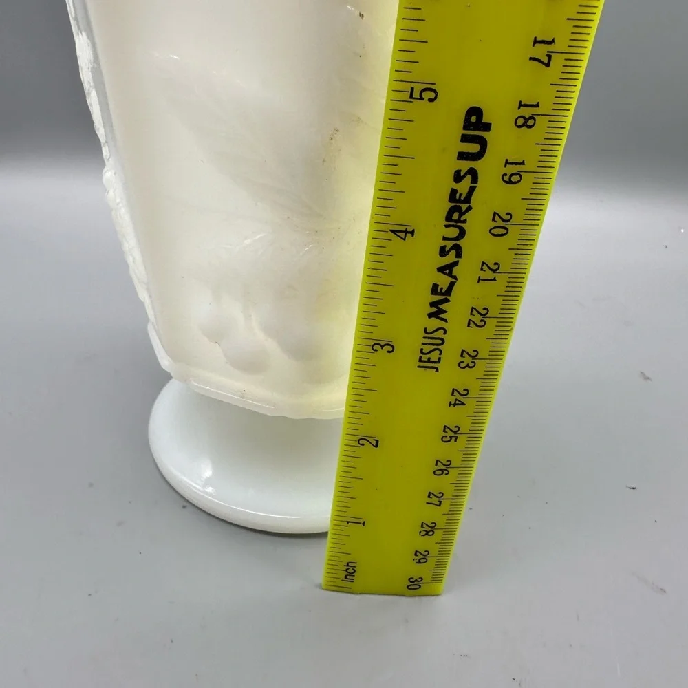 Napco Vintage 1960 milk glass fruit planter vase
